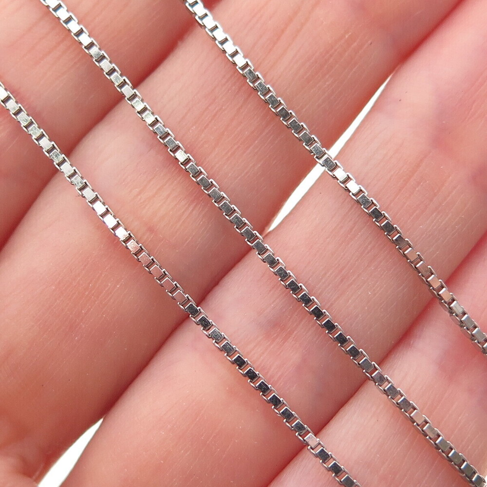 Dasan 925 Sterling Silver Italy Box Chain Necklace 18"